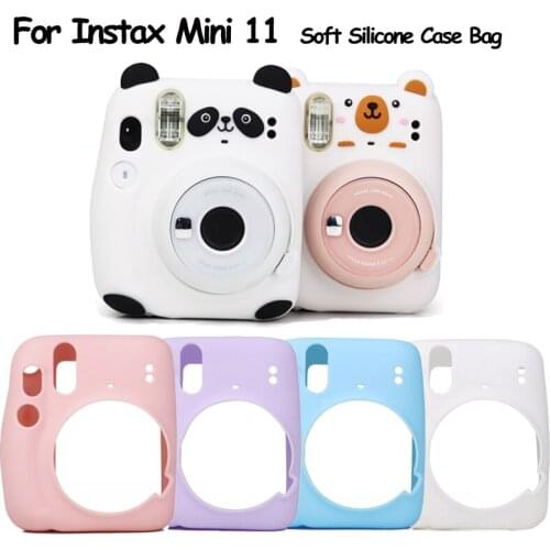 For Fujifilm Instax Mini 11 Camera Qute Soft Silicone Protective Case Bag Shell (No Shoulder Strap)