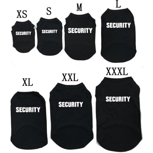 Inexpensive clothing SECURITY Printed T-Shirts Pet Puppy Clothes Shirts Tee Polyester Tank Tees Top for All Seasons Hot sale
