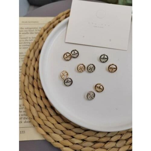 10pcs Gold Metal Shirt Sewing Buttons For Clothing Round Square Vintage Women Wedding Gift Decorations Accessories