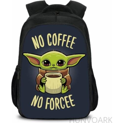 Star Wars Baby Yoda School Bags For Boys Girls Mandalorian School Bagpack 16inch Children Boys Preppy Bookbag Kids Mochila
