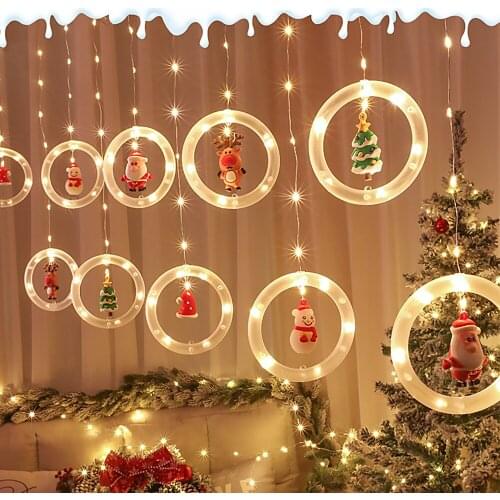 3 Meters Santa Claus LED String Light Merry Christmas Hanging Ornaments Garland Lightning For Home Christmas Xmas New Year Gifts