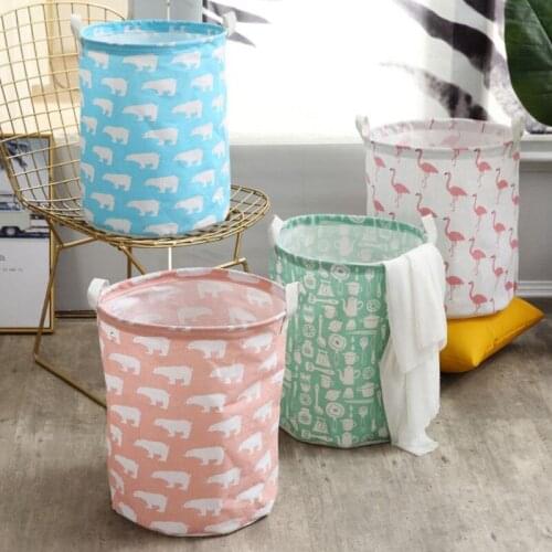 Home Storage Fabric Clothes Basket Organizer Foldable Large Laundry Basket For Clothes Clothes Storage Bags Toys Storage Basket