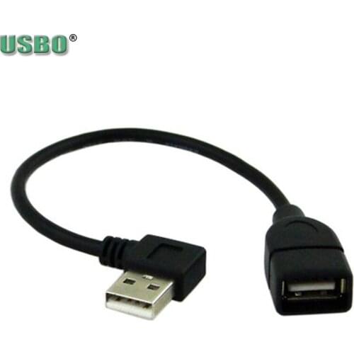 10cm 20cm 40cm Elbow USB2.0 A male to Female Extension power cable Data line for Laptop digital camera USB wireless network card