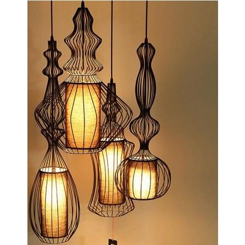 Vintage pendant lights white/black color lampshade loft style kitchen dining room luminaire suspendu pully retro pendant lamp