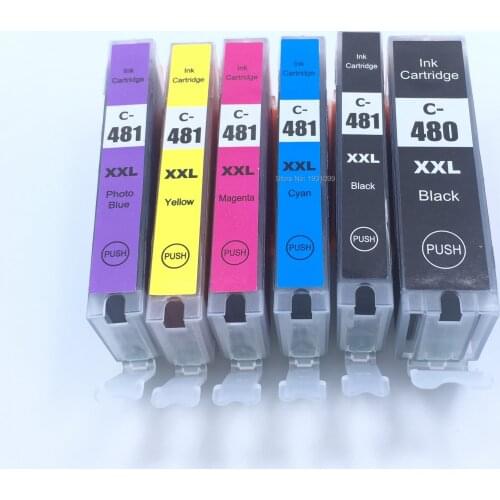 YOTAT Compatible for Canon PGI 480 CLI 481 PGI-480 CLI-481 Ink Cartridge For Canon PIXMA TR7540 TR8540 TS6140 TS8140 TS9140