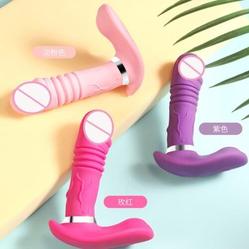 Remote Control Dildo Vibrator Creep Clitoris Stimulator G Spot Vibrator Sex Toys Magic Telescopic Heating Creeping Vibrating Rod