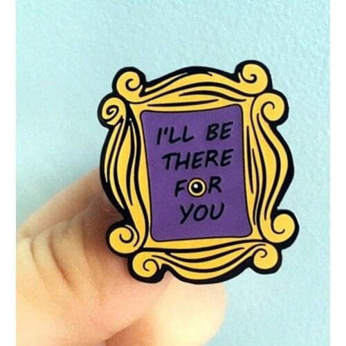 Monicas Apartment Door I'll Be There for You Enamel Brooch Pin Backpack Hat Bag Collar Lapel Pins Badges Women Mens Accessorie