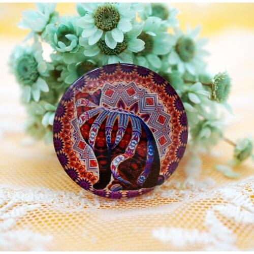 10PCS/lot Round 35MM Cute Deer Glass Cabochon for make bracelet necklace Jewelry for women 2019 earring pins brooch craft supply