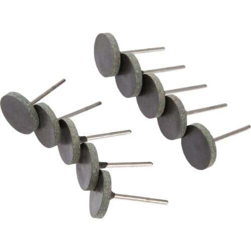 10x T-shaped Rubber Grinding Head Buffing Polishing Grinding Wheel 25mm for Metal Wood Rotary Tool 3mm Shank