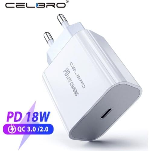 18W PD Type C Fast Charger for IPhone 12 Pro Max MINI Type-C Charger Usb C Phone Adapter Support PD Quick Charge 3.0 Travel Wall