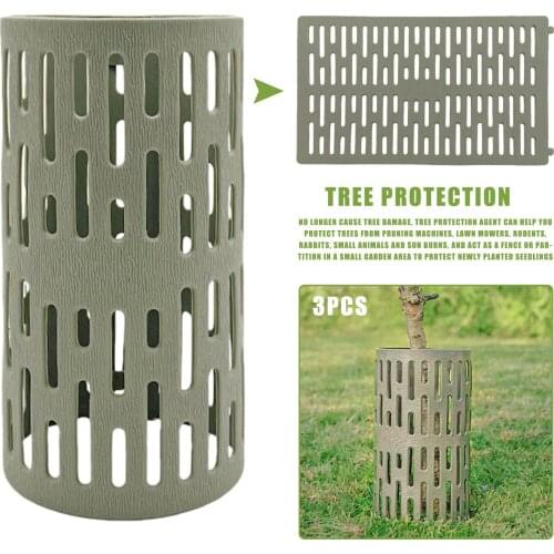 3PCS Plant Tree Trunk Protector Weather-proof Plastic Guard Cover Plant protection tools garden accessories