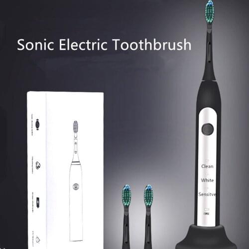 Wireless Charging Sonic Toothbrush Electric Timer Brush Electric Tooth Brush With 3pcs Replacement Brush Head Waterproof 20#813