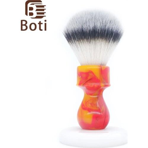 Boti Brush-3 Color Synthetic Hair Class A Totem Handle Red Yellow Color Whole Brush Shaving Brush Handle Mens Beard Tool