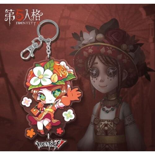 Game Anime Identity V Gardener Emma Woods Tracy Reznik Docotor Emily Dale Cosplay Acrylic Figure Keychain Decor Pendant Keyring