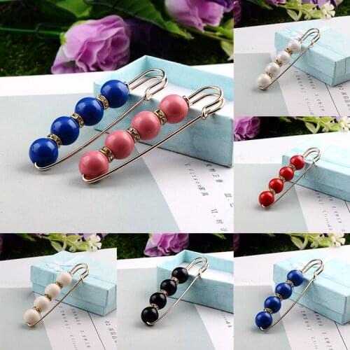 Brooch Pin Rhinestone Pearl Simple Charm Brooch Pin Badge Clothes DIY Fashion Women jewelry Gift
