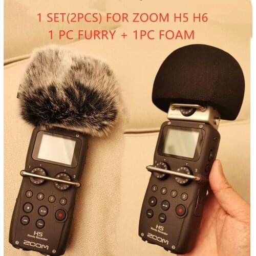 Deat cat Outdoor artifical fur windscreen shield for Zoom H5 H6 foam windscreen for Zoom H5 H6 Blue Mantis