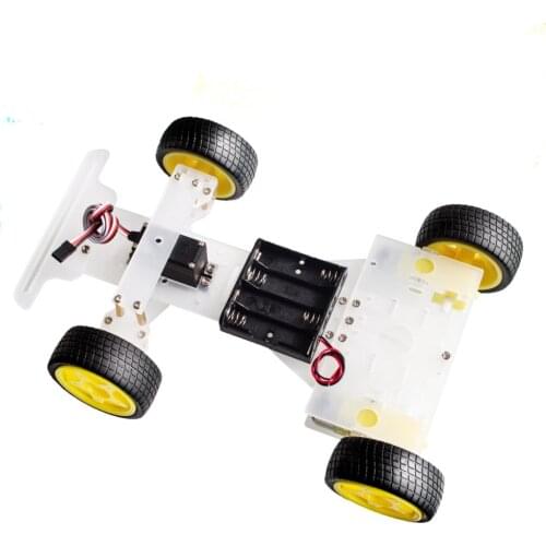 Steering engine 4 wheel 2 Motor Smart Robot Car Chassis kits DIY with 3003
