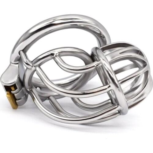 FRRK46, the sissy cage with round ring, SM sex toy to be suitable for even the demanding lovers of chastity, adult toy, metal pe
