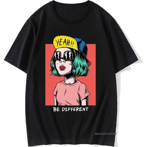 Be Different Men T-shirt Hip Hop Women T Shirt Newest Hipster Groups Tees University Funny Streetwear Cotton Swag Skater Tshirts