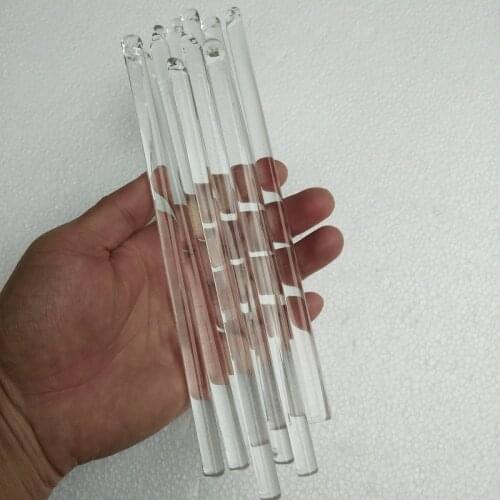 10pcs/lot 10*200MM 8" round crystal glass rod prism DIY chandelier crystal with single hole Home Curtain / lighting Accessories