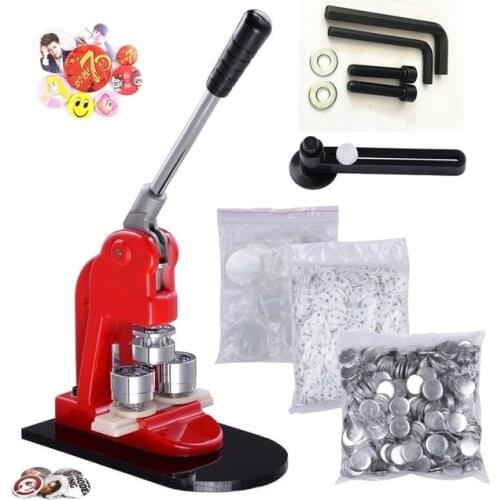 Hot Sales 37mm button making machine kit badge maker set with 500pcs pin button badge