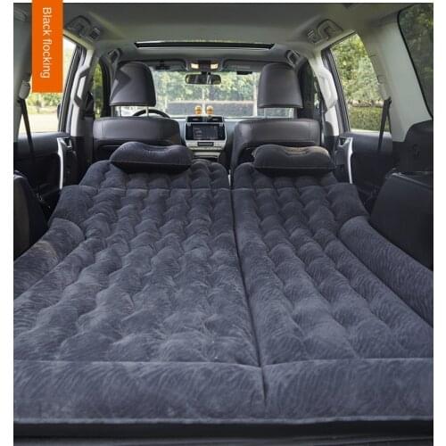 Car Air Cushion Bed Inflatable Mattress Rear Seat Flap Pillow Pump Travel Camping