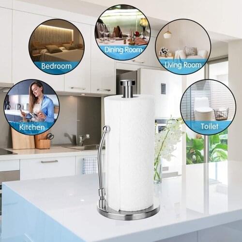 Desktop Vertical Paper Holder Kitchen Napkins Stand Rack Toilet Towel Tissue Holder Paper Towel Dispenser Home Bathroom Gadget