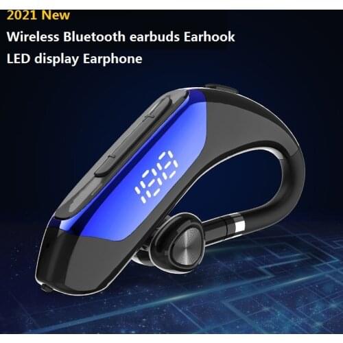 Newest Bluetooth Headset Bluetooth 5.0 Earpiece Handsfree Headphones LED Display 9D Stereo Wireless Earpiece For Smartphone