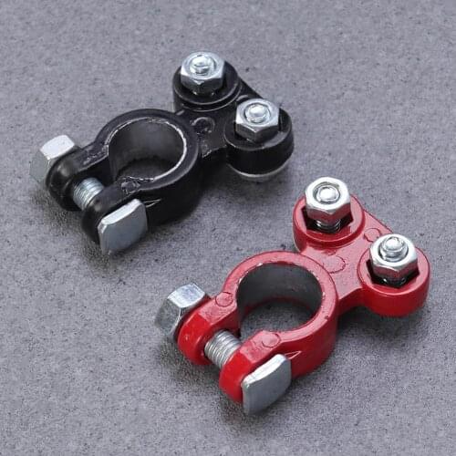 NEW 1 Pair Conductivity Universal Positive Aluminum Magnesium Terminals Connector Car Boat Clamp Negative Battery For Motoc V4W2