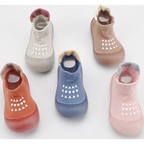 New Fashion In Autumn Unisex Baby Girls Boys Non-slip Cotton Toddler Floor Socks First Walker Shoes for Newborns 0-4 Years