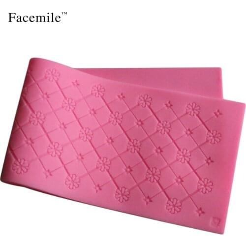 New Arrivals Silicone Mat Fondant Gift Decorating Styling Tools Kitchen Silicone Lace Mold Flower Pattern Baking Tool 50-150