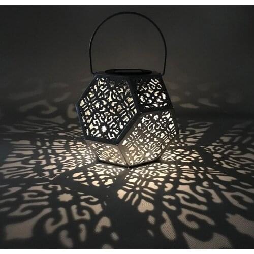 Outdoor Lighting Solar Powered LED Hanging Lamp Garden Yard Lawn Patio Decoration Flower Projection Landscape Light Eco-Friendly