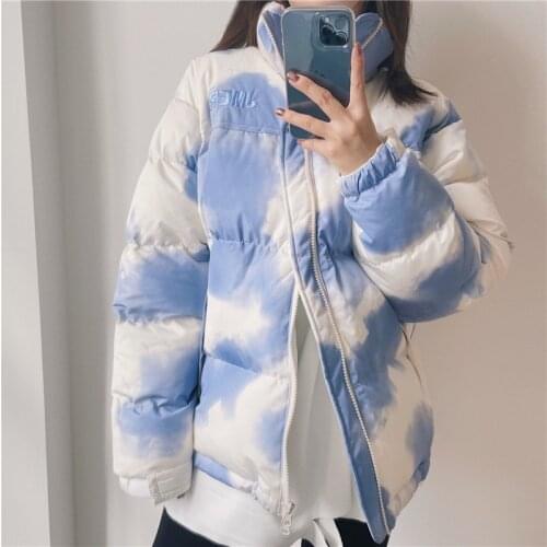 Ink Print Chic Winter Thick Coat For Ladies Elegant Fashion Comfort Loose Oversize Lazy Coat 2020 Winter Fashion Womens Coats