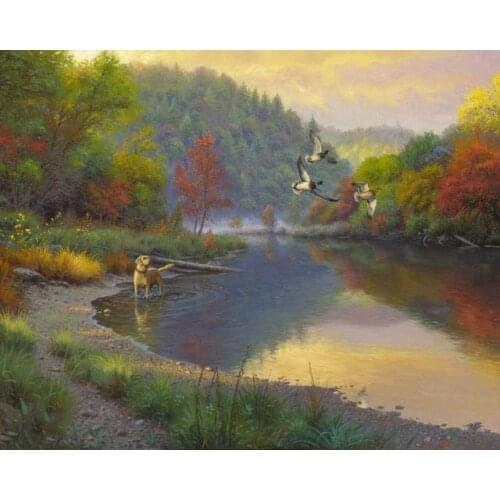 Full square wall stickers Cuadros haft diamentowy diamond painting 5D kit Cross stitch landscape animal Mosaic art colours dog