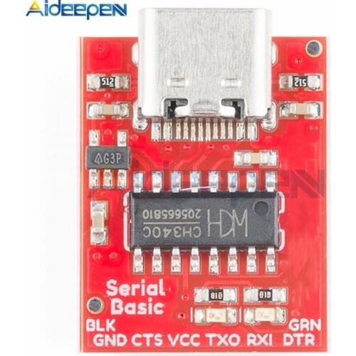 CH340C TYPE C USB 3.3V 5V to TTL Serial Adapter Module Bus Conversion Chip ISP Communicate Connector for STM32 Arduino