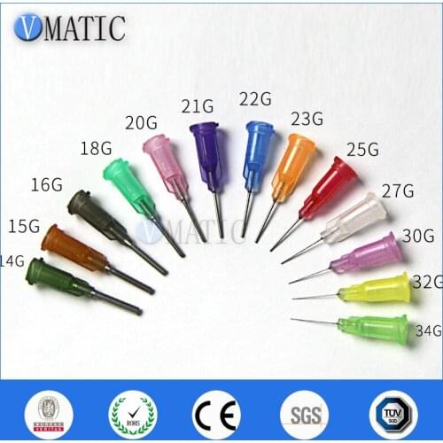 Plastic Products Manufacturer 14-27G 1/2 Inch Luer Lock Tips Dispensing Industrial Syringe Flat Blunt Needle Total 1000pcs