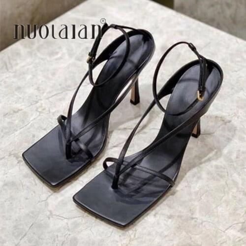 2020 Summer Women Pumps Sexy Gladiator High Heel Sandals Shoes Women Thin High Heels Open Toe Sandal Lady Ankle Strap Pump Shoes