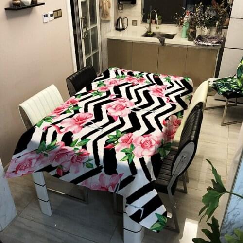 Table Cloth For Home Decor Flamingo Print Waterproof Table Cover Nappe Table Room Decor Dining Coffee Kitchen Cover Rectangle