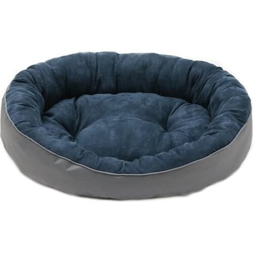 Comfy Suede Fleece Dog Bed Oval Pet Bed For Cats And Dogs Breathable Warm And Dog Sofa Dog House with Water Repel Side