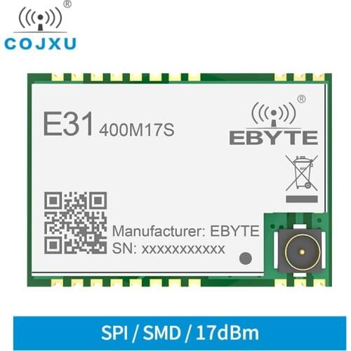 AX5243 433MHZ SPI SMD 17dBm Narrowband Wireless Module E31-400M17S IPEX/Stamp Antenna Hole Long Distance Wireless Transceiver