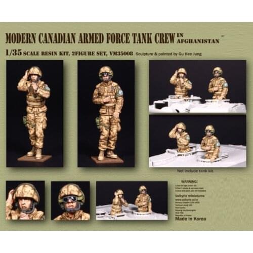 1/35 MODERN CANADIAN ARMED FORCE TANK CREW in afghanistan Two people Resin kit soldiers GK Scene combination Uncoated No colour
