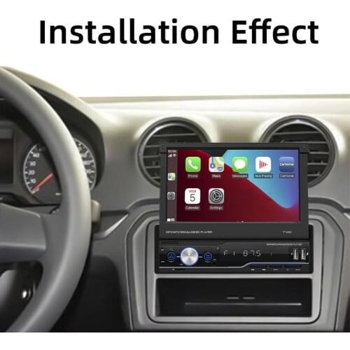 T100C 7inch Retractable Car MP5 Player Bluetooth-compatible Calling HD Reversing Image DVD Radio MP4 Player for Vehicles