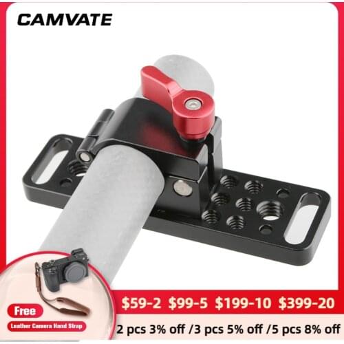 CAMVATE 25mm Rod Clamp With Mounting Plate For DJI Ronin-M,Freefly MOVI Stabilizer(Microphone,Video Light,Display,LCD Mounting)