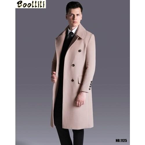 Boollili Winter Coat Men Plus Size Black Woolen Coat Man Jacket 5xl 6xl Mens Overcoat Coats Male Casaco Masculino Inverno