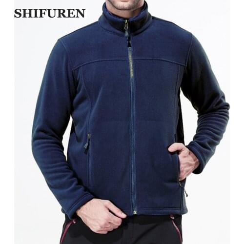 SHIFUREN Winter Fleece Jacket Men Thermal Warm Male Causal Outerwear Long Sleeve Plus Size M-XXXL Jaqueta Masculina Clothing