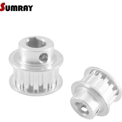 SUMRAY XL 15T Keyway Timing Pulley 8/10mm bore keyway diameter 3/4mm 11mm width Thoothed Pulley Wheel for Engraving Machine 2pcs