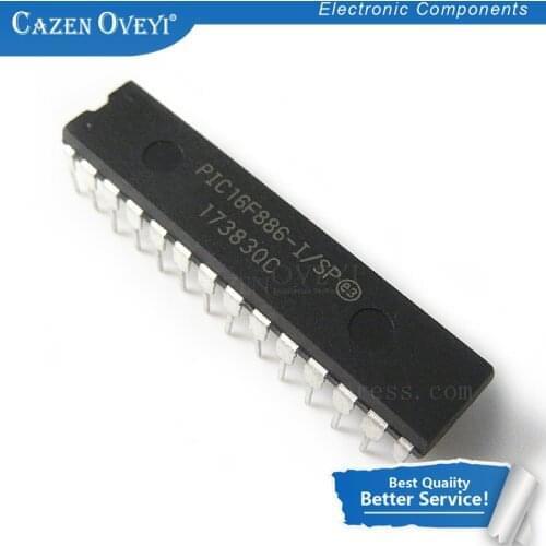 1pcs/lot PIC16F886-I/SP PIC16F886ISP PIC16F886 16F886-I/SP DIP-28 In Stock