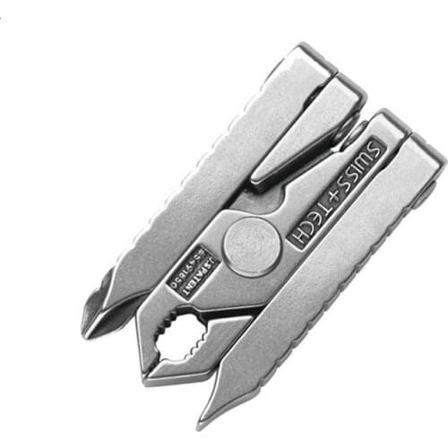 1pc stainless steel Outdoor Mini Portable Folding Multi-functional Plier Clamp Keychain Hiking Camping Tool Keychain screwdriver