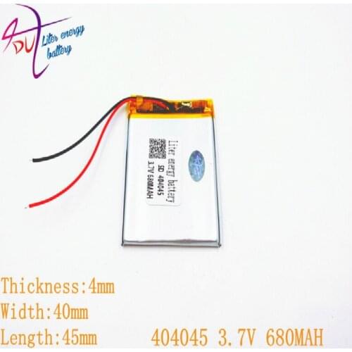 3.7V 680mAh 383845 404045 Liter energy Lithium Polymer Li-Po Rechargeable Battery cells For Mp3 MP4 MP5 GPS mobile bluetooth