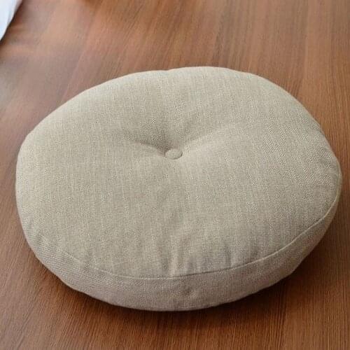 45*45cm Solid Color Household Flannel Chair Cushion Sofa Cushion Bed Pillow Travel Room Decoration Comfortable Round Cushion